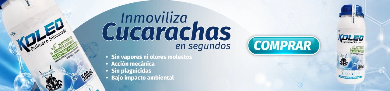 Koleo Polímero Siliconado 500 ml — inmoviliza cucarachas en segundos: sin vapores ni olores, acción mecánica, sin plaguicidas, bajo impacto ambiental