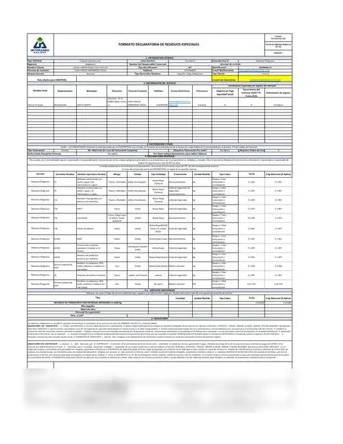 Declaratoria de residuos ante ATESA — GRUPO EMPRESARIAL EJECUTAR S.A.S. (FumiCenter), firmas cubiertas