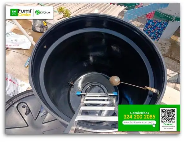 Lavado y desinfección de tanque de agua en Santa Marta realizado por FumiCenter (foto 03)