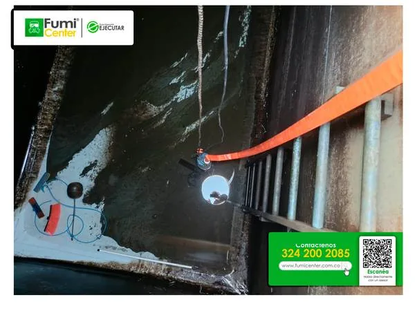 Lavado y desinfección de tanque de agua en Santa Marta realizado por FumiCenter (foto 05)