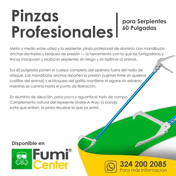 Pinzas profesionales para serpientes — 60 pulgadas Pinzas profesionales para serpientes — 60 pulgadas — ficha de producto disponible en FumiCenter, distribuidora de insecticidas en Colombia