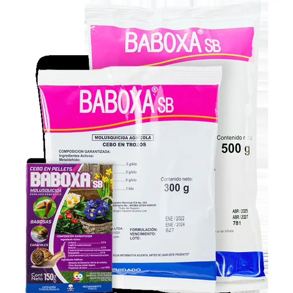 Baboxa SB 300 g — cebo molusquicida de triple acción para babosas y caracoles · FumiCenter