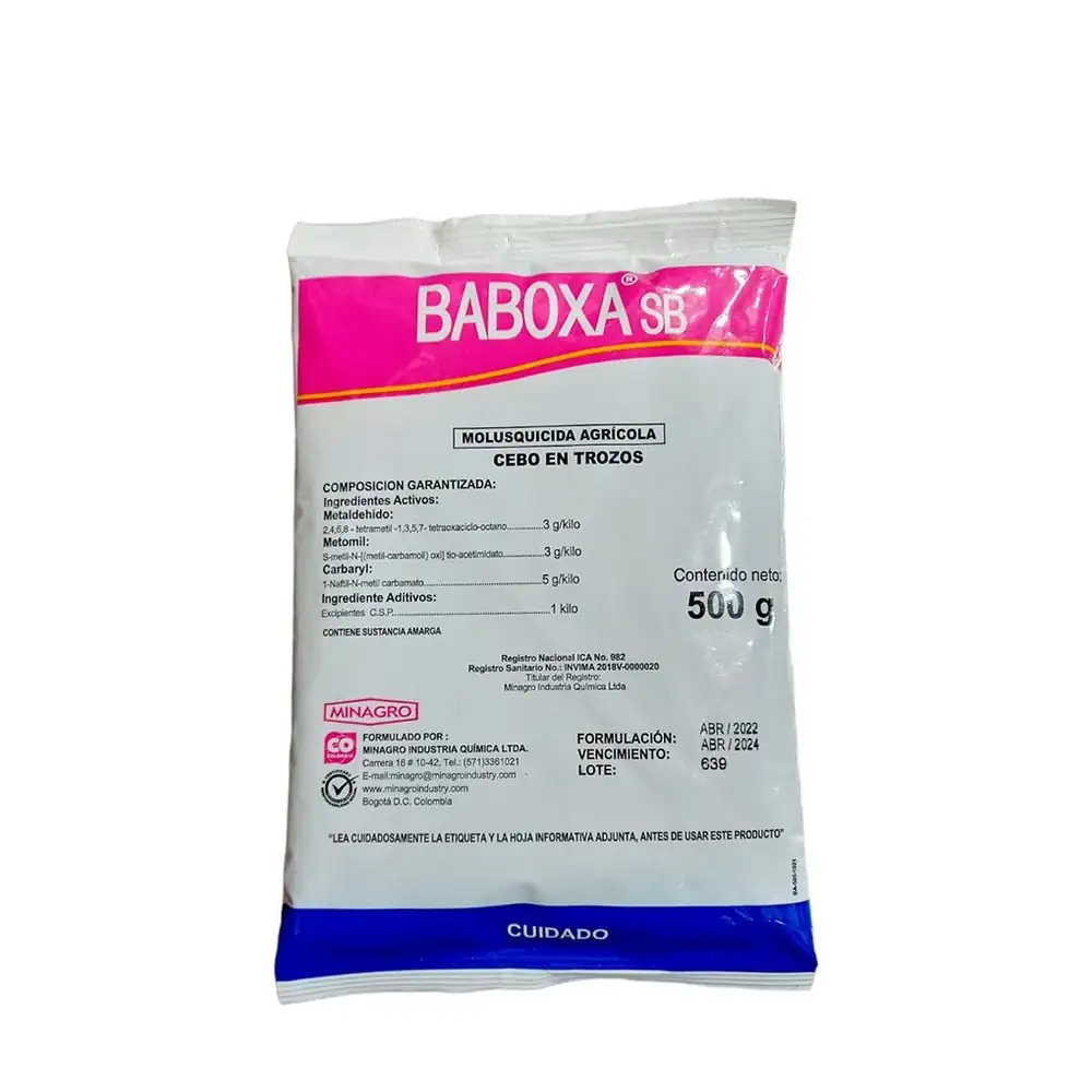Baboxa SB 500 g — cebo molusquicida de triple acción para babosas y caracoles · FumiCenter