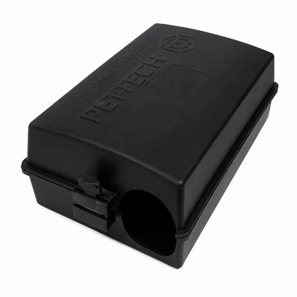 Estación cebadera para roedores Pettech — contenedor de cebo de seguridad con llave para ratas y ratones · FumiCenter