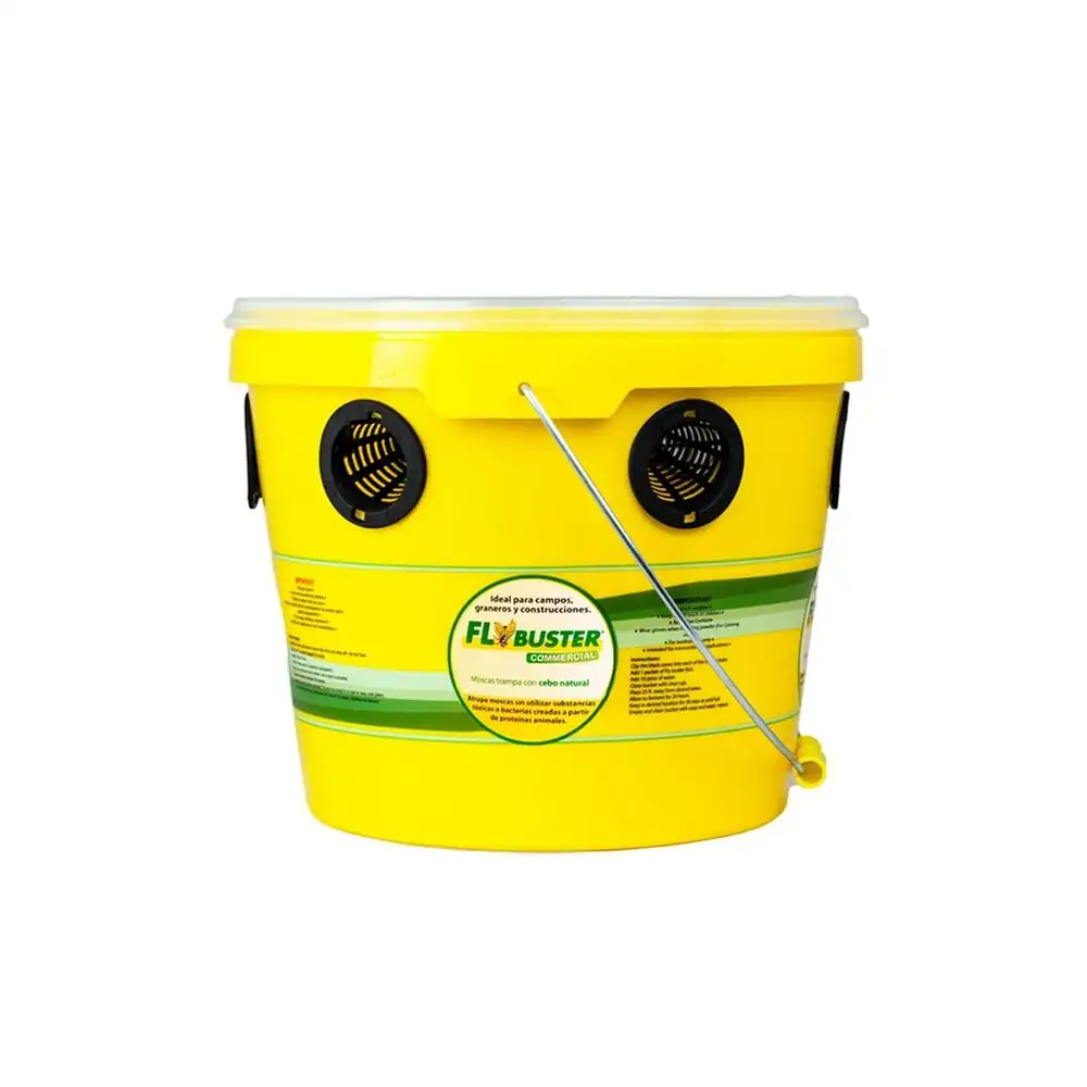 Fly Buster Commercial 10 L — Trampa para Moscas — trampa comercial para moscas con cebo natural · FumiCenter