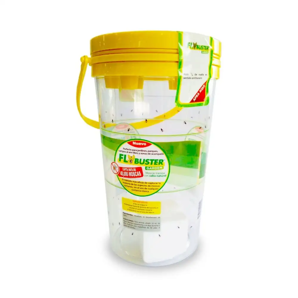Fly Buster Garden 2 L — Trampa para Moscas — trampa para moscas con cebo natural · FumiCenter
