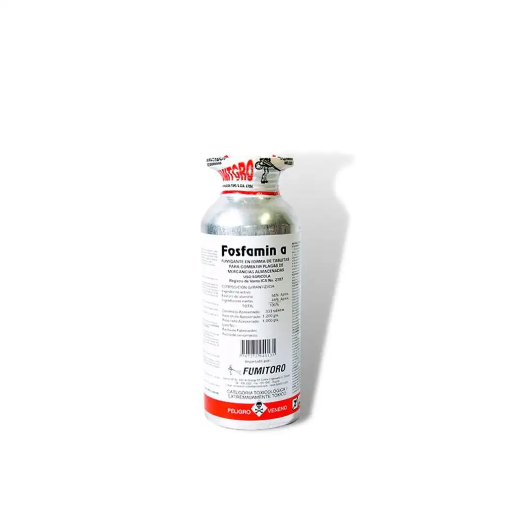 Fosfamina Tarro 333 tabletas — fumigante de fosfuro de aluminio en tabletas · FumiCenter