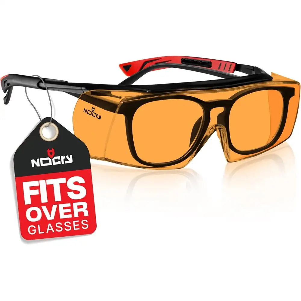 Gafas de Seguridad NoCry Sobre-Gafas UV — gafas de seguridad con bloqueo de luz azul para usar SOBRE gafas graduadas · FumiCenter