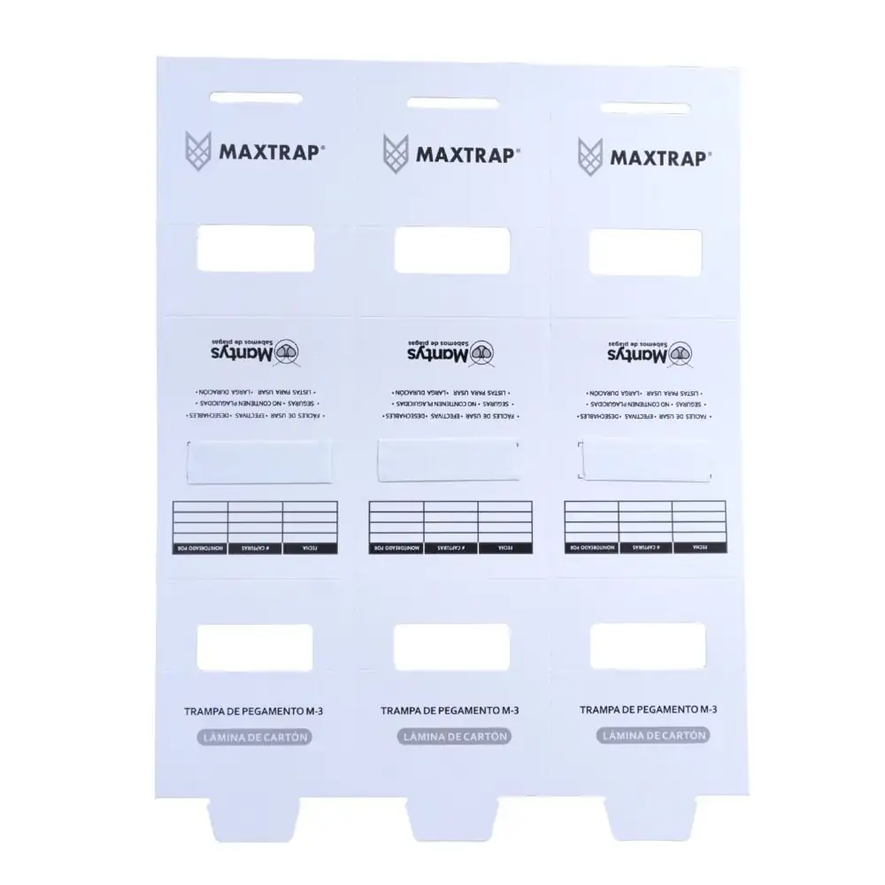 MAXTRAP M-3 — trampa adhesiva de cartón divisible en 3 monitores para cucarachas · FumiCenter