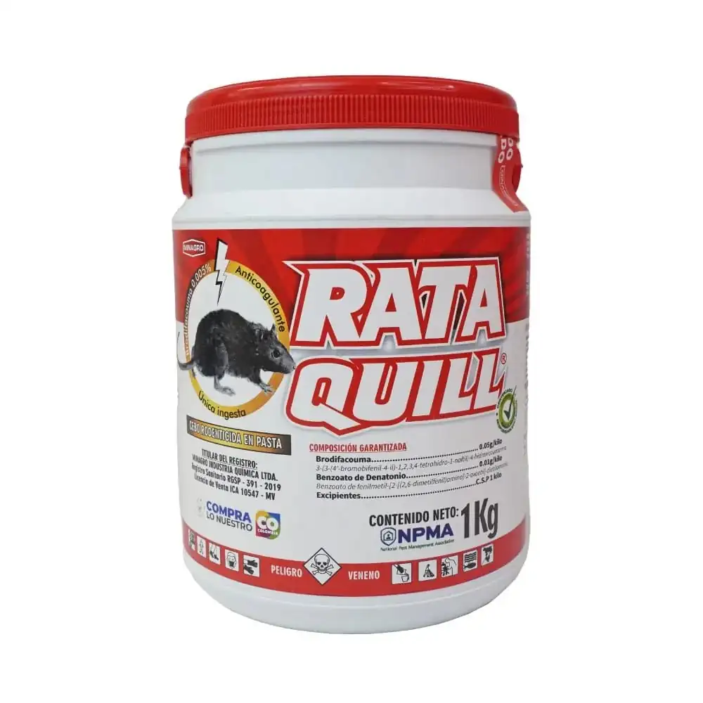 Pasta Rataquill Tarrina 1 kg — rodenticida anticoagulante en cebo pasta · FumiCenter