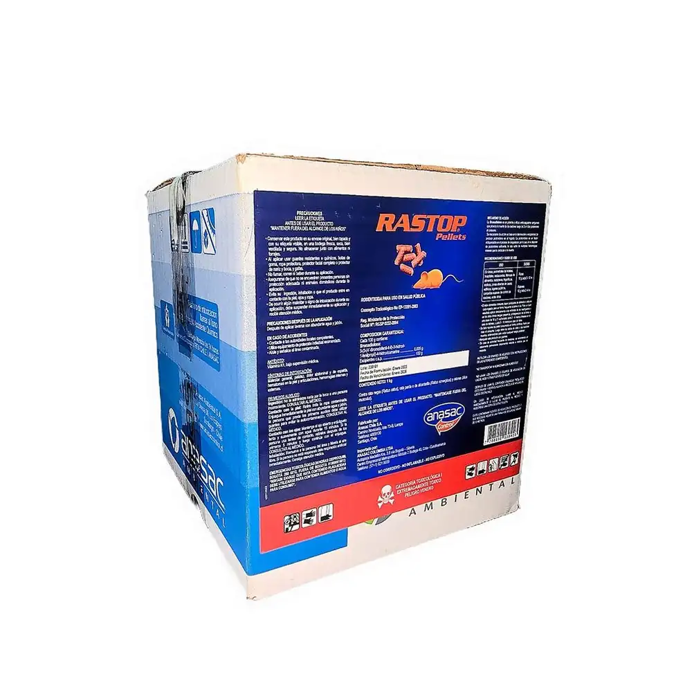 Rastop Pellets 1 kg — rodenticida anticoagulante en pellets · FumiCenter