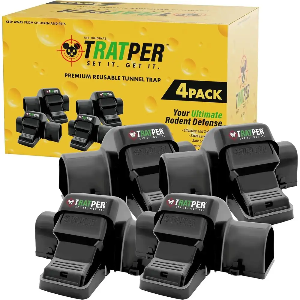 Trampa Túnel TRATPER para Ratas x 4 — trampa premium reutilizable de túnel para ratas y ardillas listadas · FumiCenter